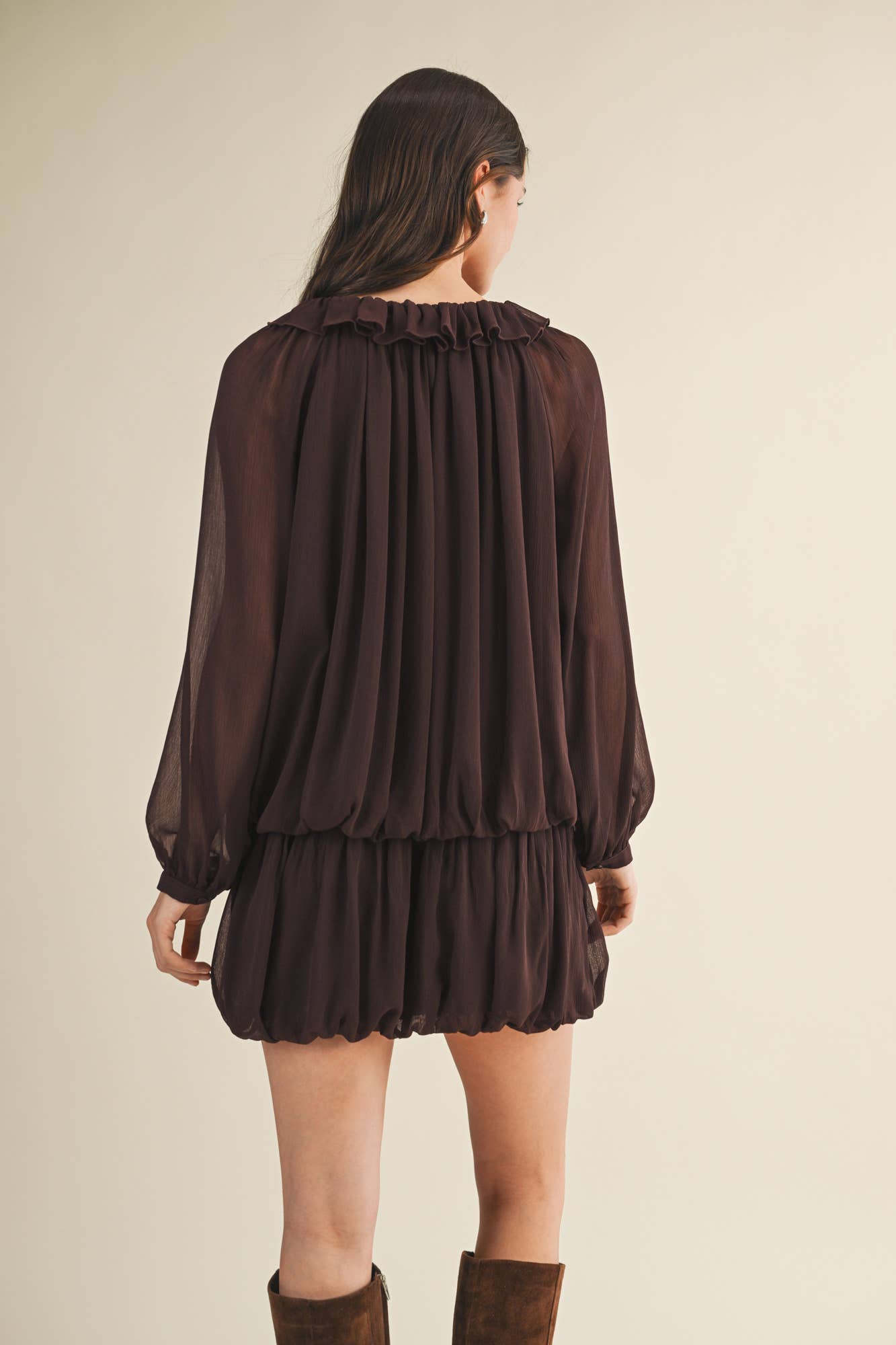 Women's Brown Bubble Dress