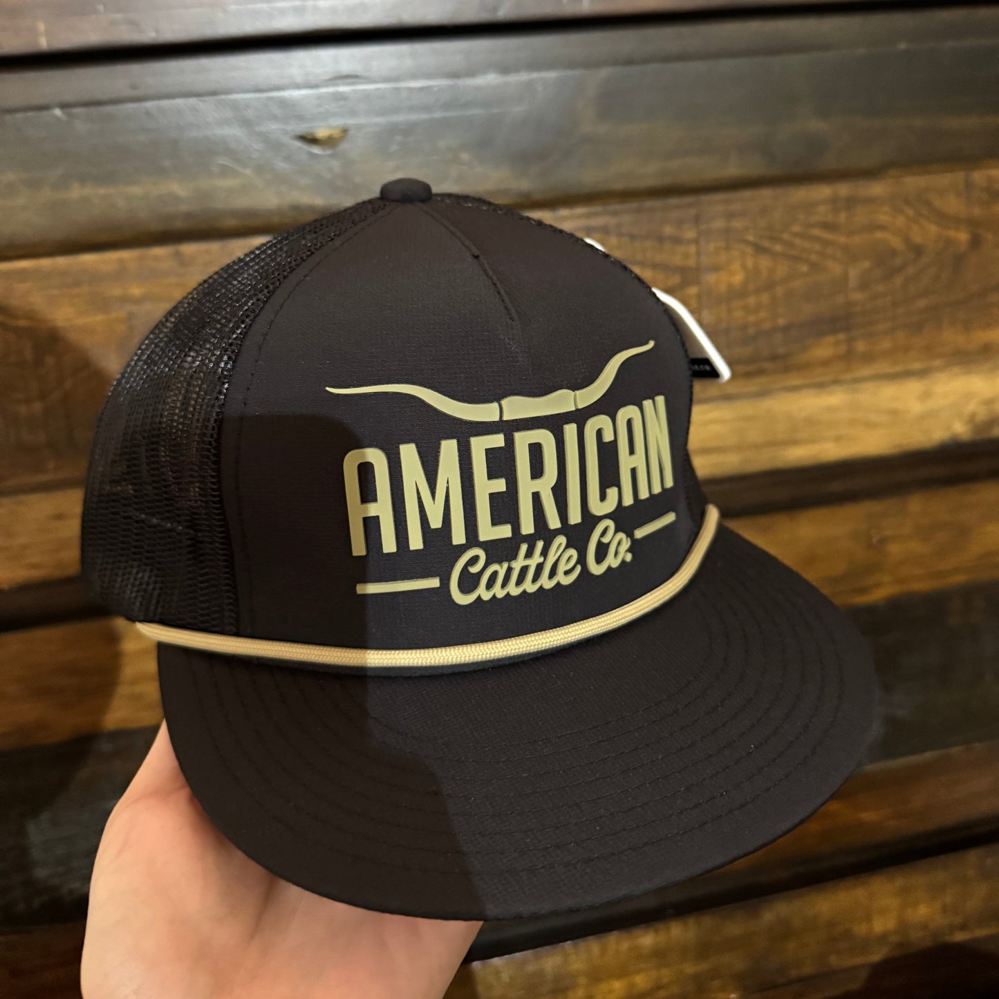 Men's Black American Cattle Hat