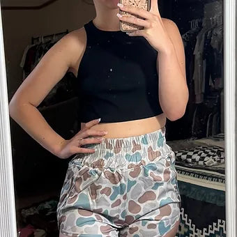 Women's Blue Camo Shorts