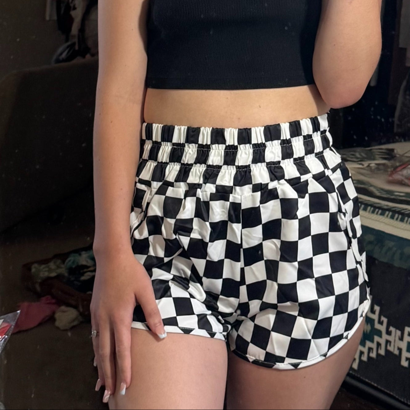Women's Checkered Shorts