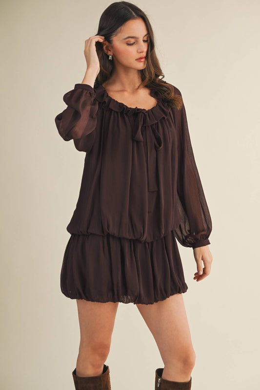 Women's Brown Bubble Dress