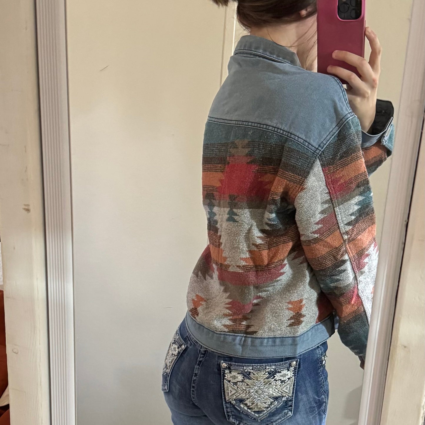 Women's Aztec Denim Jacket