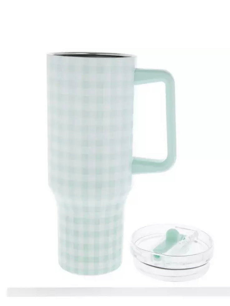 40 oz Plaid Tumbler
