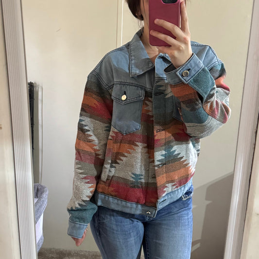 Women's Aztec Denim Jacket