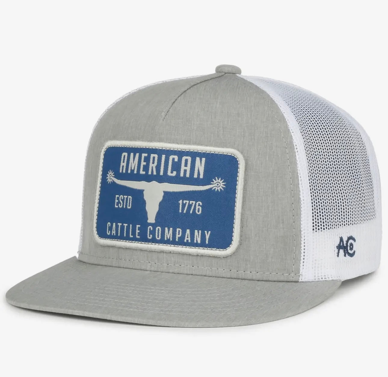Men’s Grey and Blue American Cattle Hat