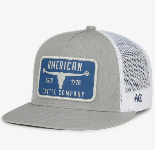 Men’s Grey and Blue American Cattle Hat