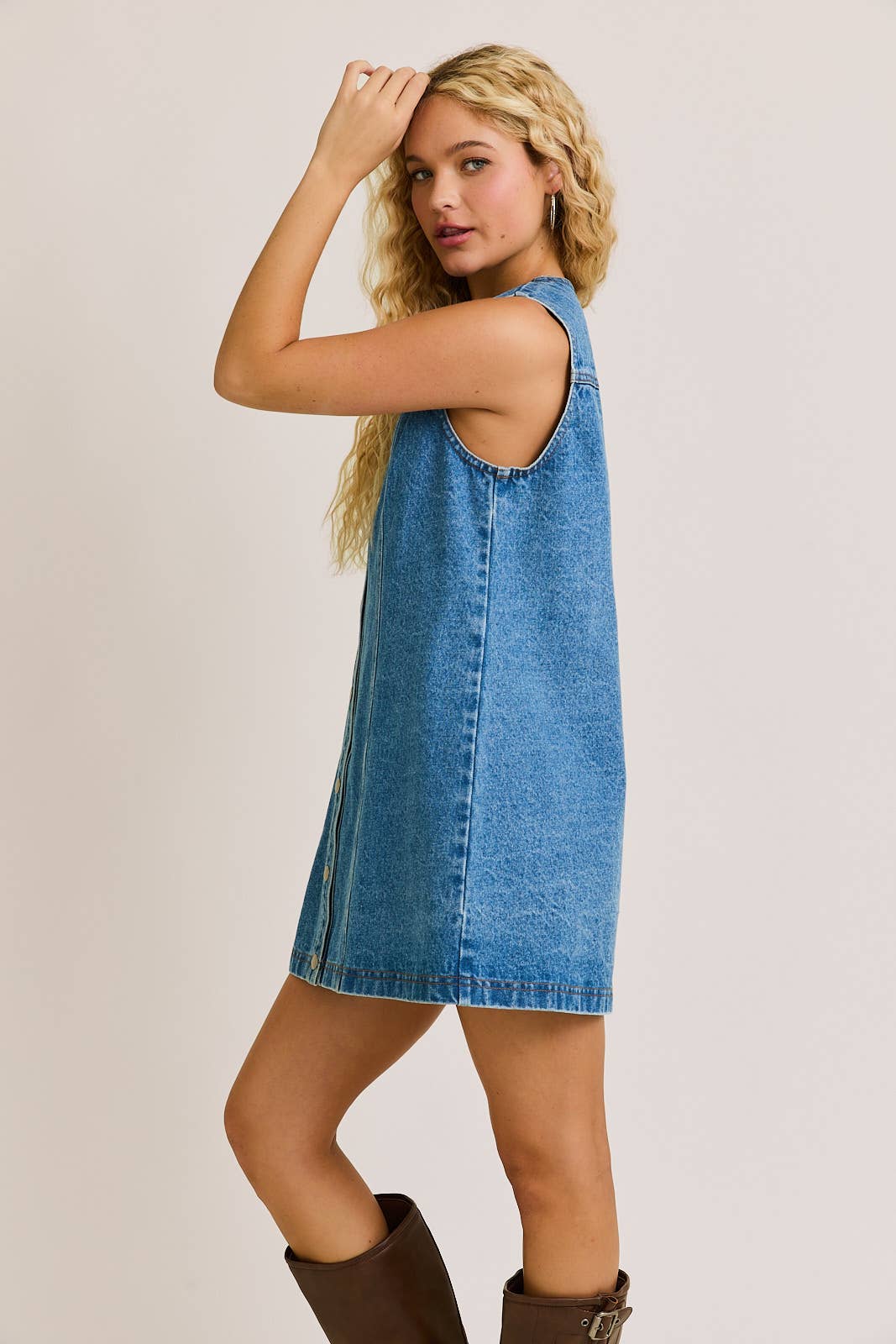 Women's Button Down Denim Dress