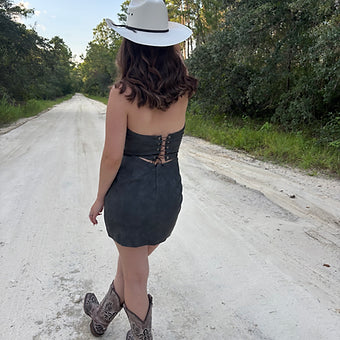 Women's Arizona Embroidered Western Strapless Dress