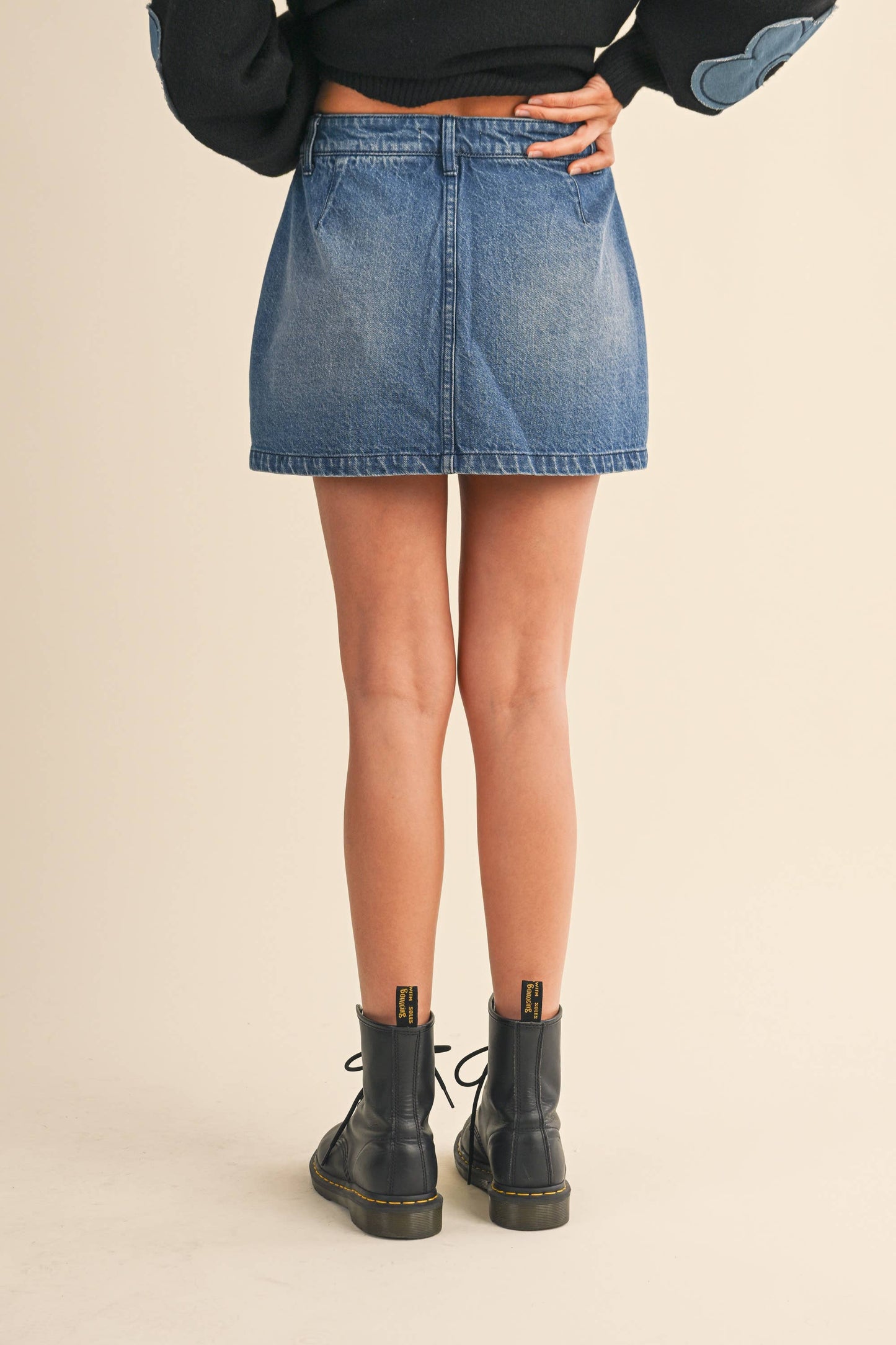 Women's Denim Barrel Mini Skort