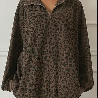 Women’s Oversized Leopard Sweatshirt